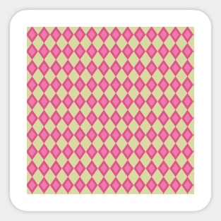 Diamonds Geometric Pink and Green Sticker